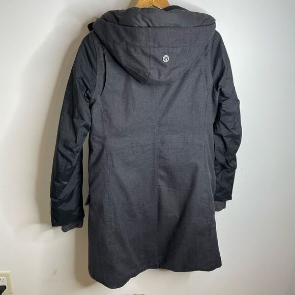 Lululemon Blizzard‎ Parka Black Heathered Dark Gray Coat Jacket 6 Down Winter - Picture 15 of 16